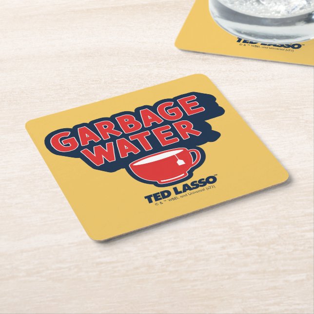 Ted Lasso | Garbage Water Tea Graphic Underlägg Papper Kvadrat (Vinklad)
