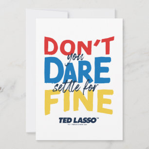 Ted Lasso Gör inte inställningar för Bra Anteckningskort