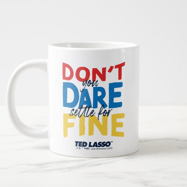 Ted Lasso | Gör inte inställningar för Bra Jumbo Mugg (Vänster)