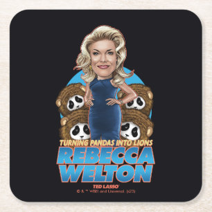Ted Lasso Rebecca Welton Bobblehead Underlägg Papper Kvadrat