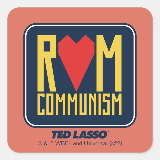 Ted Lasso | Romkommunistisk grafik Fyrkantigt Klistermärke (Framsida)