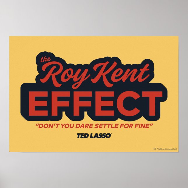 Ted Lasso | Roy Kent Effect Typography Graphic Poster (Framsidan)
