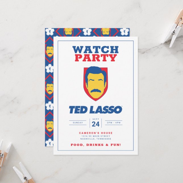 Ted Lasso: Season 3 Watch Party bjudan Inbjudningar (Fram/Back In Situ)