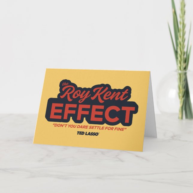 Ted Lasso | The Roy Kent Effect Typography Graphic Kort (Framsida)