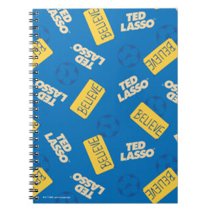 Ted Lasso Tro Sign och Boll Toss Mönster Anteckningsbok