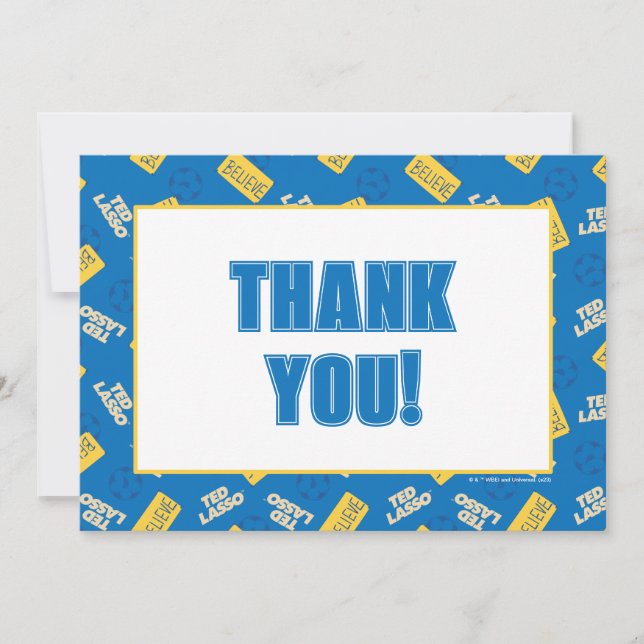 Ted Lasso | Tro Sign och Boll Toss Mönster Anteckningskort (Framsida)