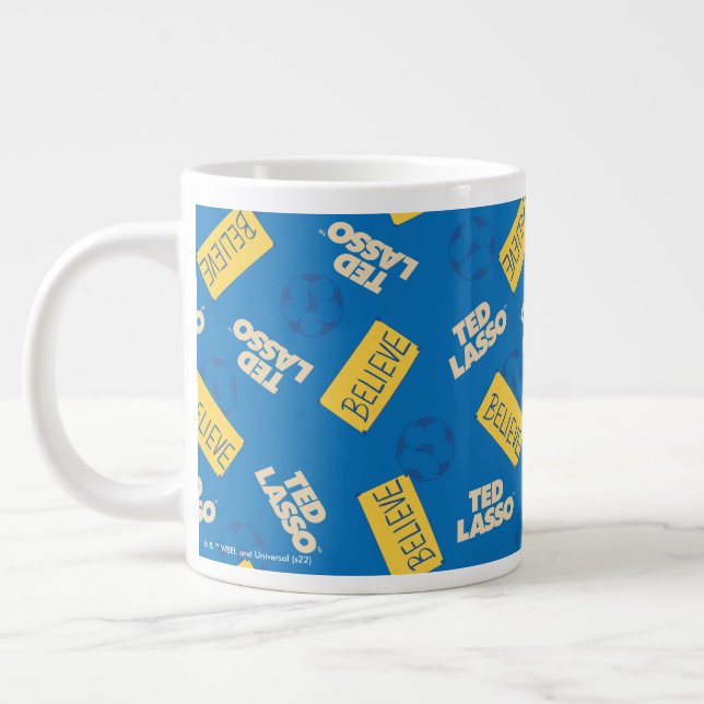 Ted Lasso | Tro Sign och Boll Toss Mönster Jumbo Mugg (Vänster)