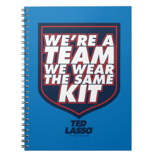 Ted Lasso Vi är en Team Typography-grafik Anteckningsbok