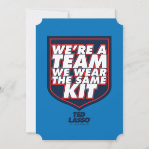 Ted Lasso Vi är en Team Typography-grafik Anteckningskort