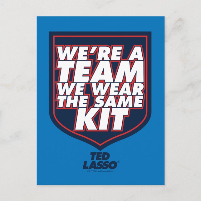 Ted Lasso | We're A Team Typography Graphic Vykort (Framsida)