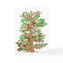 Ted och Inga Knutson Family Träd Greeting Card