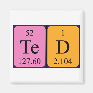 Ted Periodiska bord namn magnet