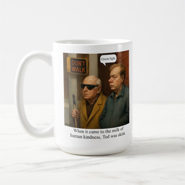 Ted var skum. T-Shirt Kaffemugg (Vänster)