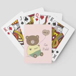 Tedd E. Nalle Peach Go Fish Personlig Casinokort