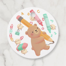 Tedddy's Back to school Illustration Gåvor Etiketter