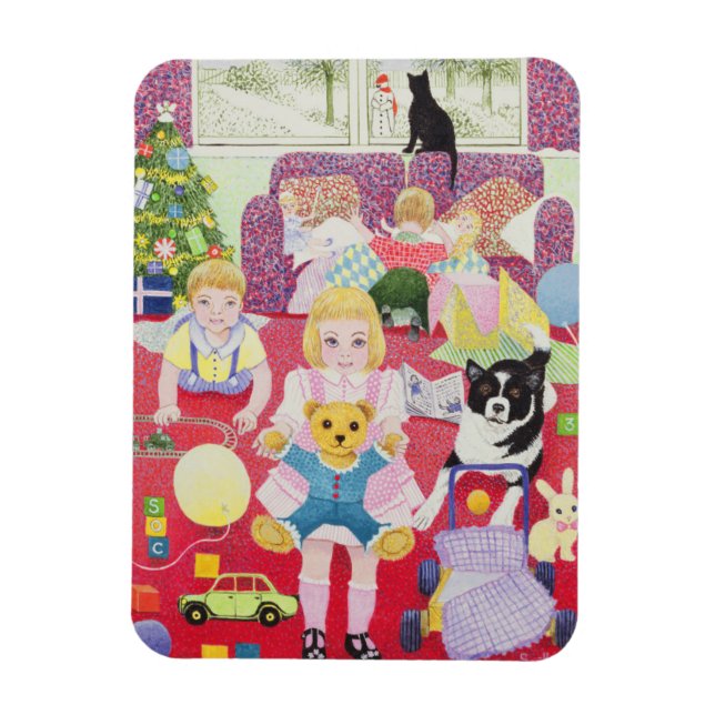 Tedddy's jul Pajamas Magnet (Vertikal)