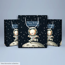 Teddy Astronaut Gift Bag för Little Boy Party