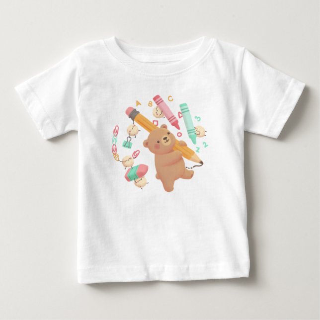 Teddy återvänder till skolillustrationen t shirt (Framsida)