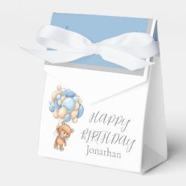 Teddy Balloon Barly Wait Birthday Boy Favor Box Presentaskar