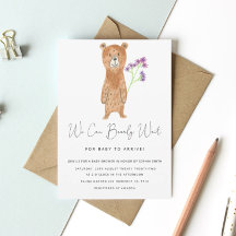 Teddy Barly Wait Baby Shower