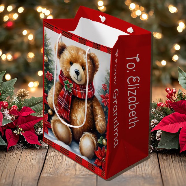 Teddy Bear Add Names Cute Christmas (Skapare uppladdad)