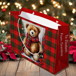 Teddy Bear Add Names Cute Christmas
