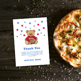 Teddy Bear All Star Football Sport Baby Shower  Tack Kort