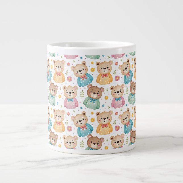 Teddy bear and flowers jumbo mugg (Framsidan)