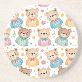 Teddy bear and flowers underlägg