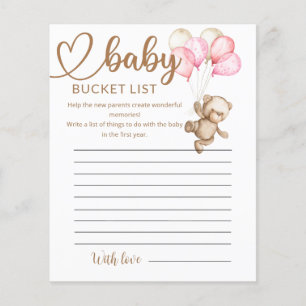 Teddy Bear Baby Bear Baby Shower Önskelista