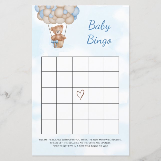 Teddy Bear Baby Bingo Game (Framsida)