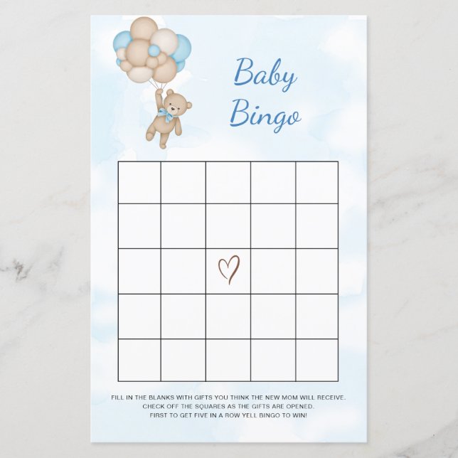Teddy Bear Baby Bingo Game (Framsida)
