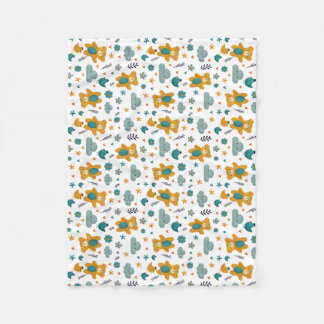 Teddy Bear Baby Blanket Fleecefilt