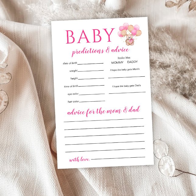 Teddy Bear Baby Förutsägelser Spel Flygblad (Skapare uppladdad)