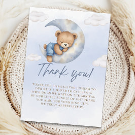 Teddy Bear Baby Shower boy Tack Kort
