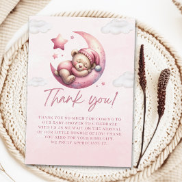Teddy Bear Baby Shower for a Girl Tack Kort