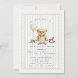 Teddy Bear Baby Shower Invitation Inbjudningar