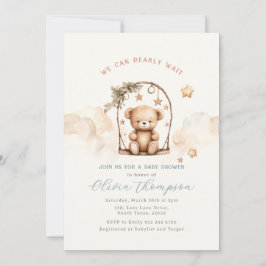 Teddy Bear Baby Shower Invitation Inbjudningar