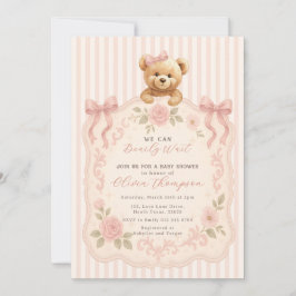 Teddy Bear Baby Shower Invitation Inbjudningar