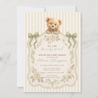 Teddy Bear Baby Shower Invitation Inbjudningar