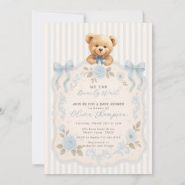 Teddy Bear Baby Shower Invitation Inbjudningar