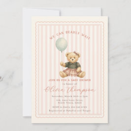 Teddy Bear Baby Shower Invitation Inbjudningar