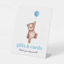 Teddy Bear Baby Shower Kort & Presentbordsskylt