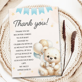 Teddy Bear Baby Shower" Tack Kort