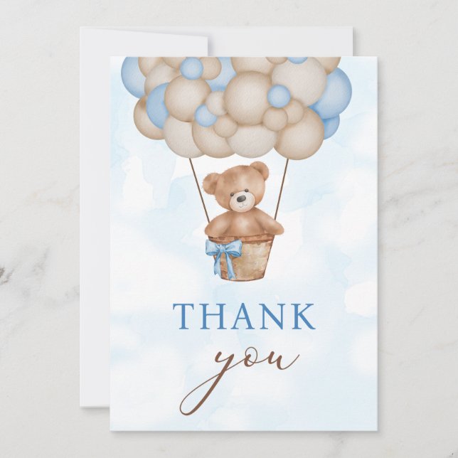 Teddy Bear Baby Tack Kort (Framsida)