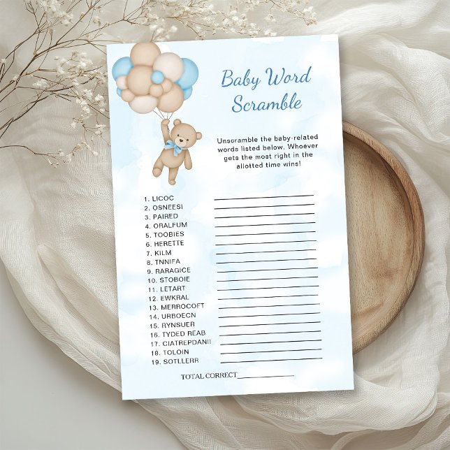 Teddy Bear Baby Word Scramble Game (Skapare uppladdad)
