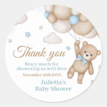 Teddy Bear Ballong Nästan Väntar Baby Shower Förmå