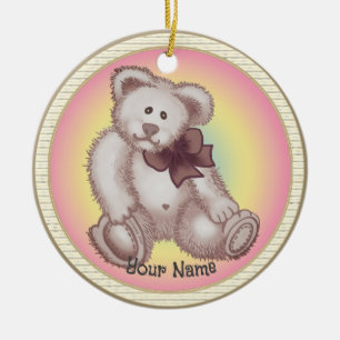 Teddy Bear bebis   Julgransprydnad Keramik