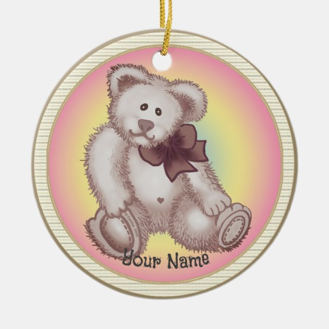 Teddy Bear bebis   Julgransprydnad Keramik (Framsidan)