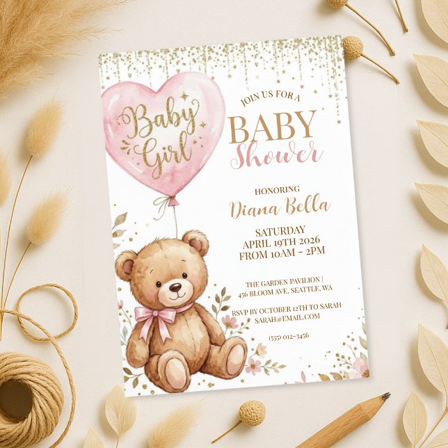 Teddy Bear Bebisfest-inbjudan Inbjudningar (Skapare uppladdad)